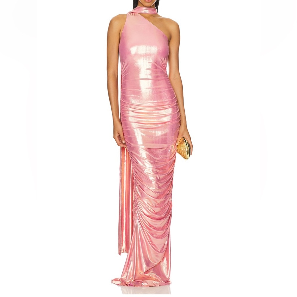 Retrofete Shannon Dress in Gold Peach